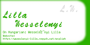 lilla wesselenyi business card